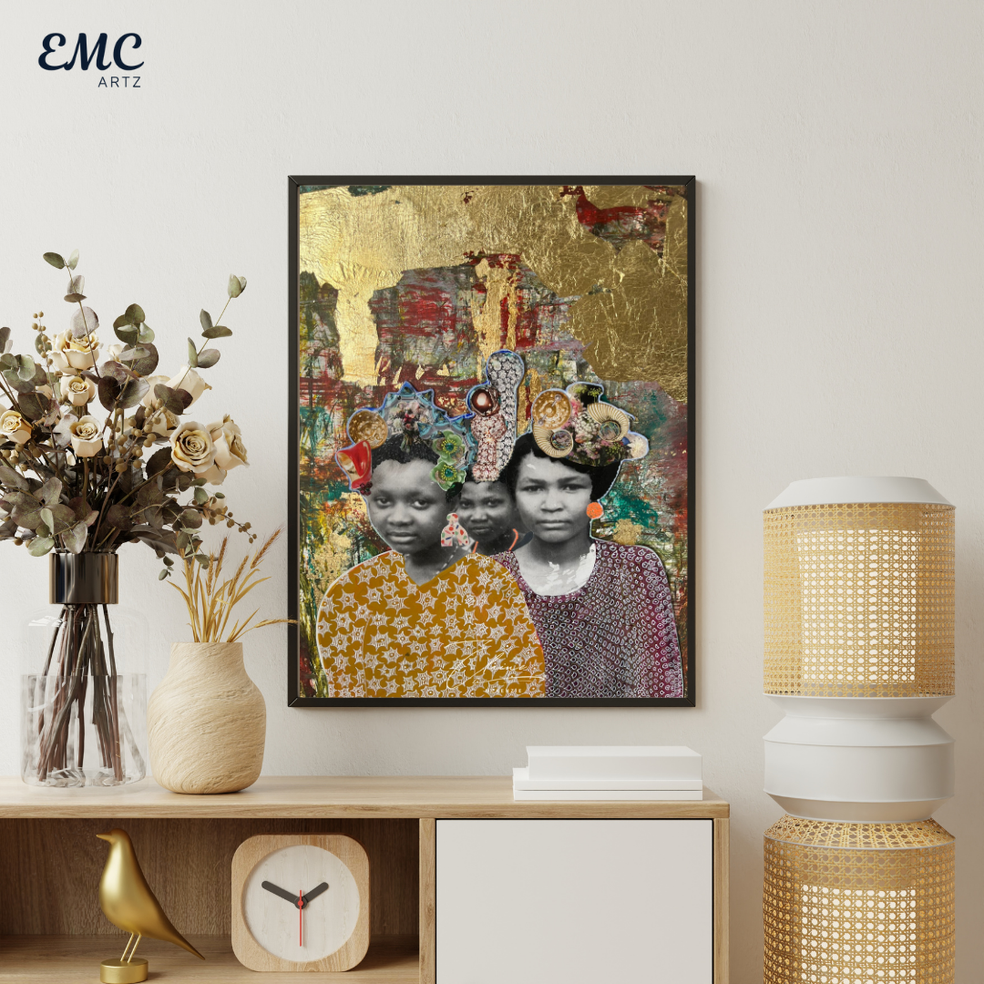 Vintage Earth Tones Abstract Paint