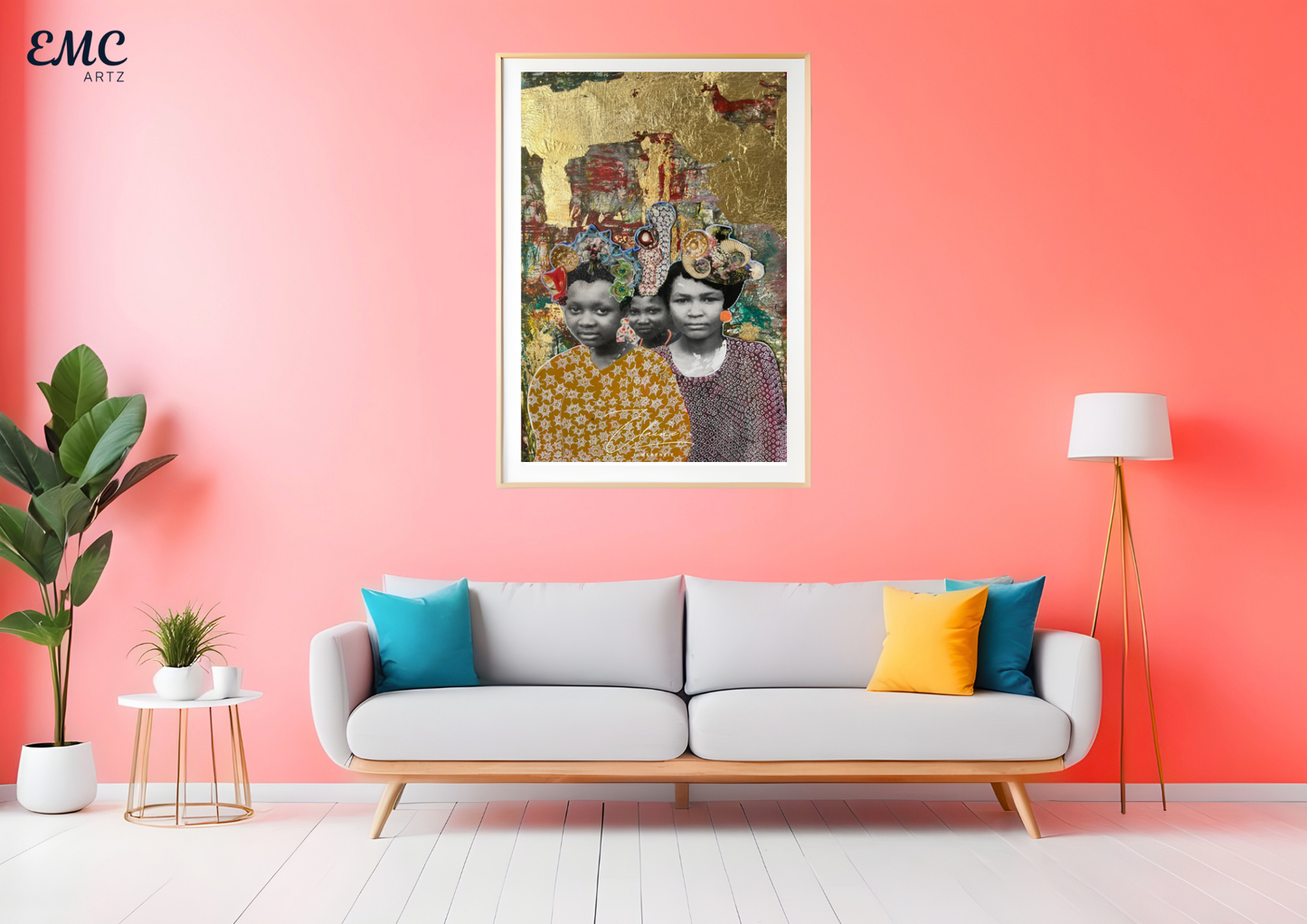 Vintage Earth Tones Abstract Paint