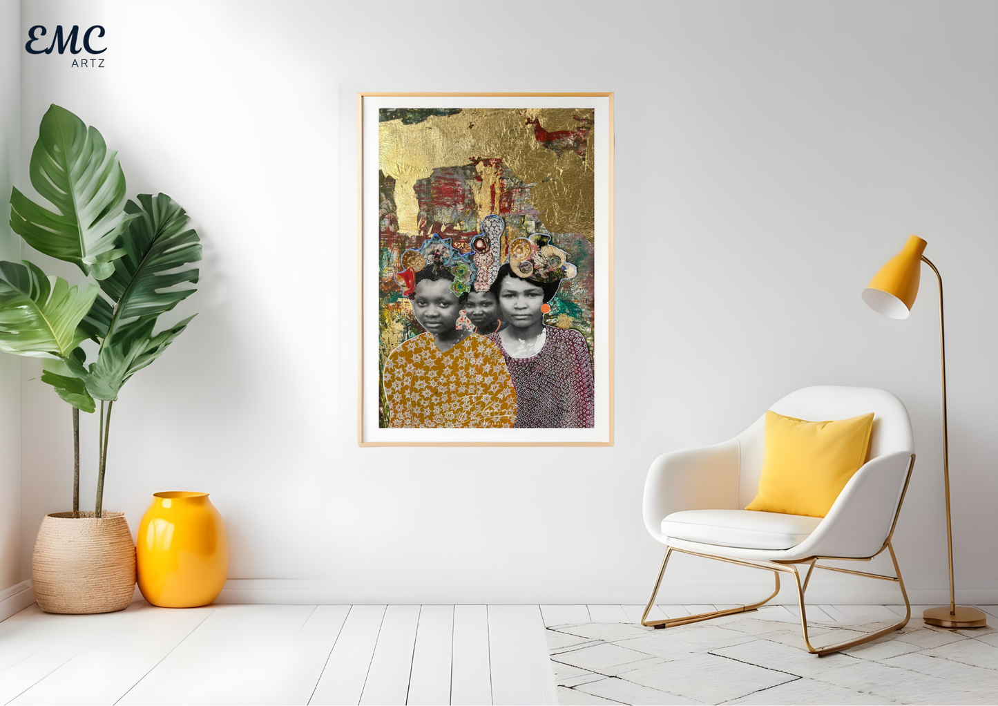 Vintage Earth Tones Abstract Paint