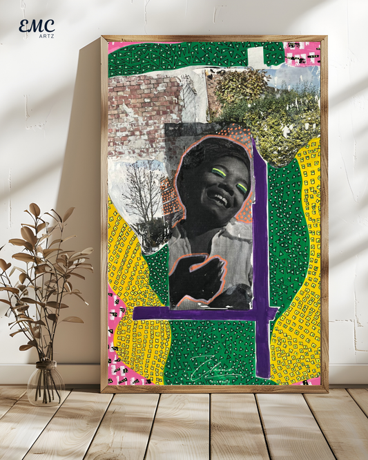 Joyful Spirit Collage Art Print