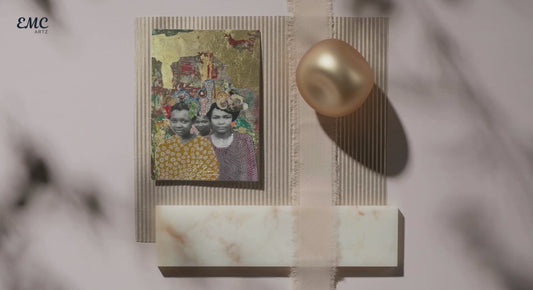 Vintage Earth Tones Abstract Paint